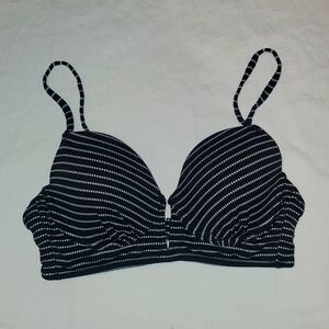 Xhilaration Bikini Top. Black and white stripes